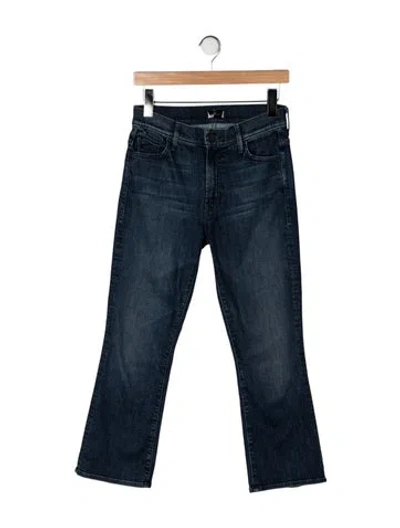 Pre-owned Mother Mid-rise Flared Jeans In Blue