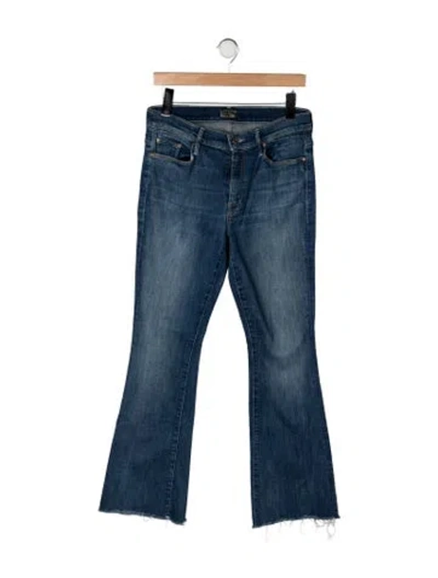 Pre-owned Mother Mid-rise Flared Jeans In Blue