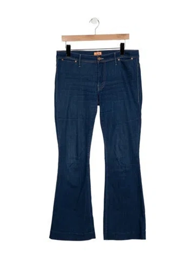 Pre-owned Mother Mid-rise Flared Jeans In Blue