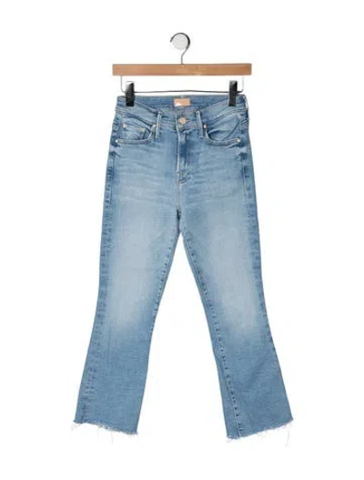 Pre-owned Mother Mid-rise Flared Jeans In Blue