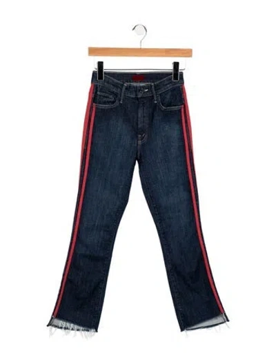 Pre-owned Mother Mid-rise Flared Jeans In Blue