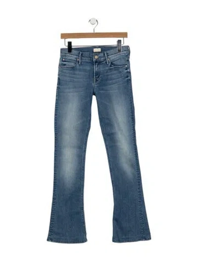 Pre-owned Mother Mid-rise Flared Jeans In Blue