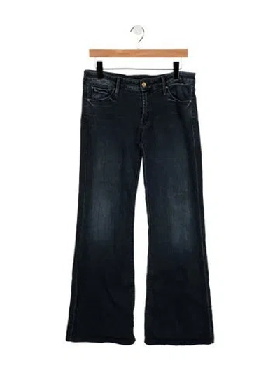 Pre-owned Mother Mid-rise Flared Jeans In Blue