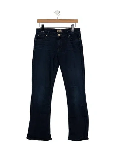 Pre-owned Mother Mid-rise Flared Jeans In Blue