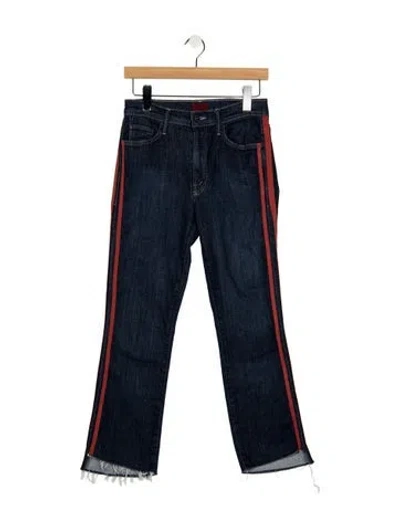 Pre-owned Mother Mid-rise Flared Jeans In Blue