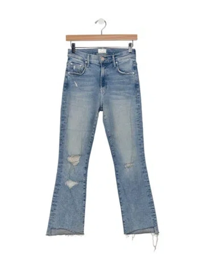 Pre-owned Mother Mid-rise Flared Jeans In Blue
