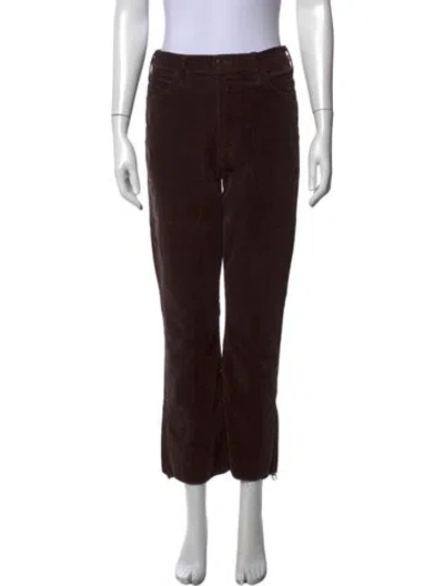 Pre-owned Mother Mid-rise Flared Jeans In Brown