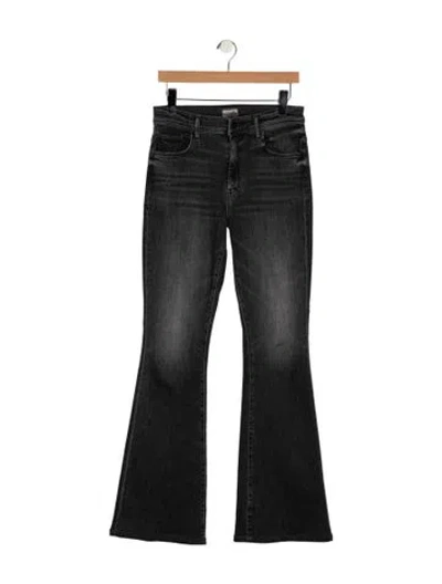 Pre-owned Mother Mid-rise Flared Jeans In Gray
