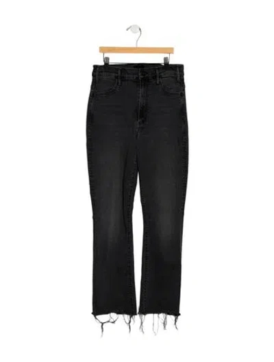 Pre-owned Mother Mid-rise Flared Jeans In Grey