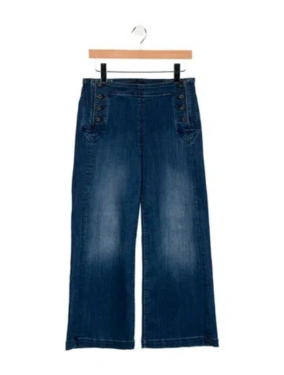 Pre-owned Mother Mid-rise Flared Jeans W/ Tags In Blue
