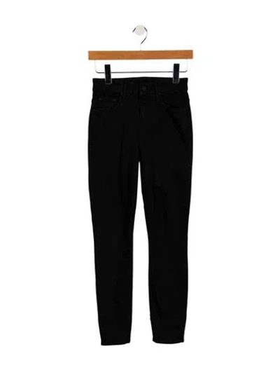 Pre-owned Mother Mid-rise Skinny Leg Jeans In Black