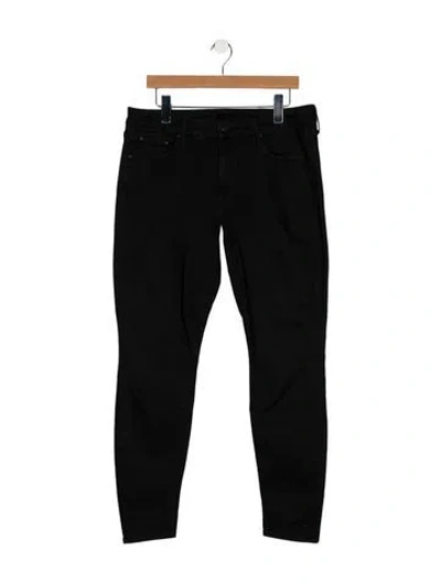 Pre-owned Mother Mid-rise Skinny Leg Jeans In Black