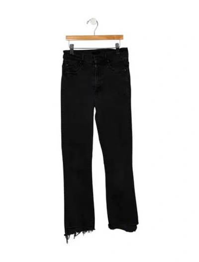 Pre-owned Mother Mid-rise Skinny Leg Jeans In Black