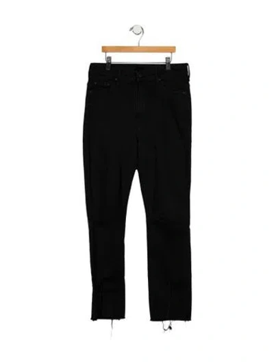 Pre-owned Mother Mid-rise Skinny Leg Jeans In Black