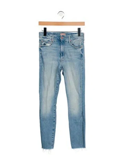 Pre-owned Mother Mid-rise Skinny Leg Jeans In Blue