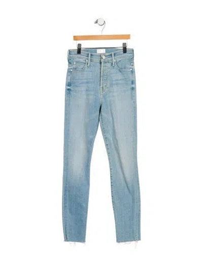 Pre-owned Mother Mid-rise Skinny Leg Jeans In Blue