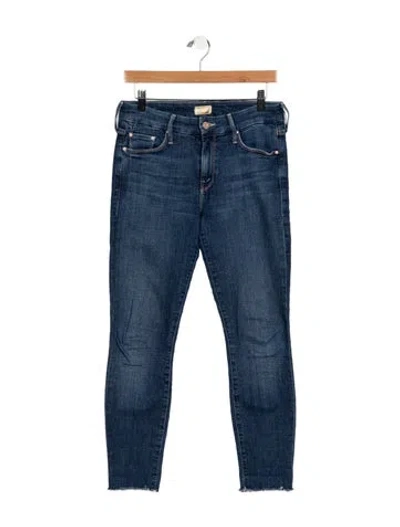 Pre-owned Mother Mid-rise Skinny Leg Jeans In Blue