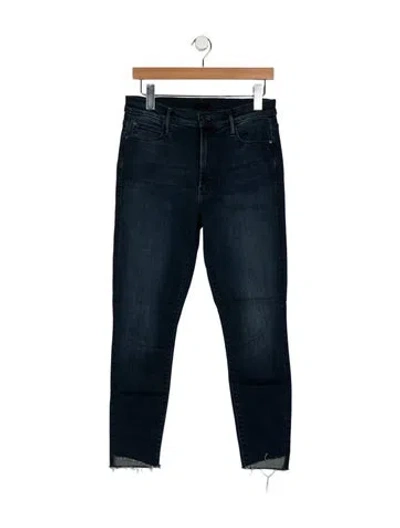Pre-owned Mother Mid-rise Skinny Leg Jeans In Blue