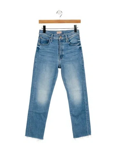 Pre-owned Mother Mid-rise Skinny Leg Jeans In Blue