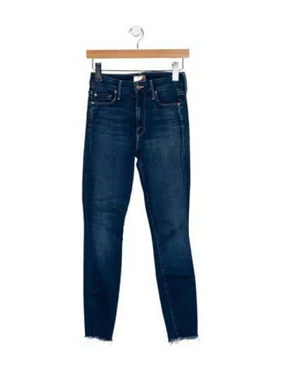 Pre-owned Mother Mid-rise Skinny Leg Jeans In Blue