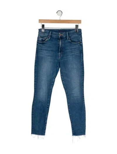 Pre-owned Mother Mid-rise Skinny Leg Jeans In Blue