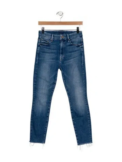 Pre-owned Mother Mid-rise Skinny Leg Jeans In Blue