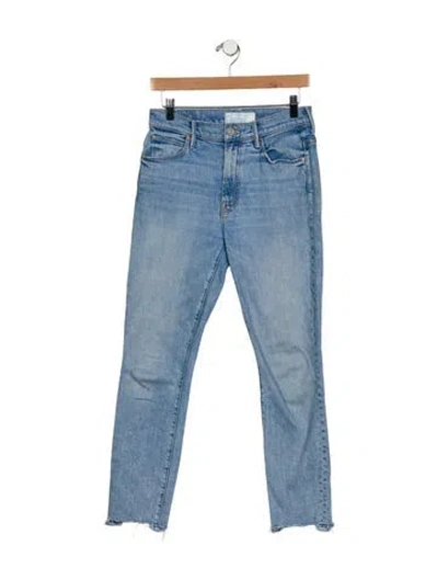Pre-owned Mother Mid-rise Skinny Leg Jeans In Blue