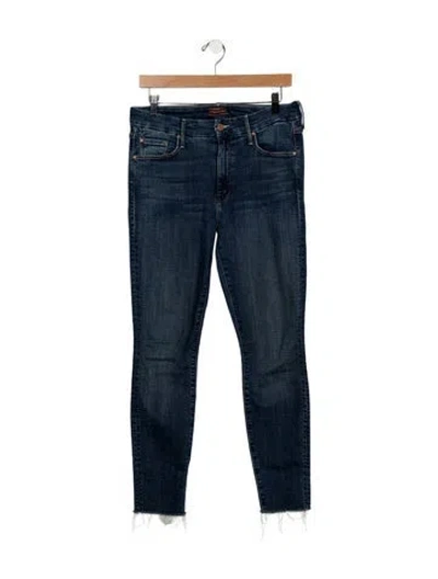 Pre-owned Mother Mid-rise Skinny Leg Jeans In Blue