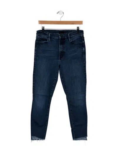 Pre-owned Mother Mid-rise Skinny Leg Jeans In Blue