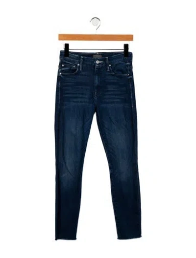 Pre-owned Mother Mid-rise Skinny Leg Jeans In Blue