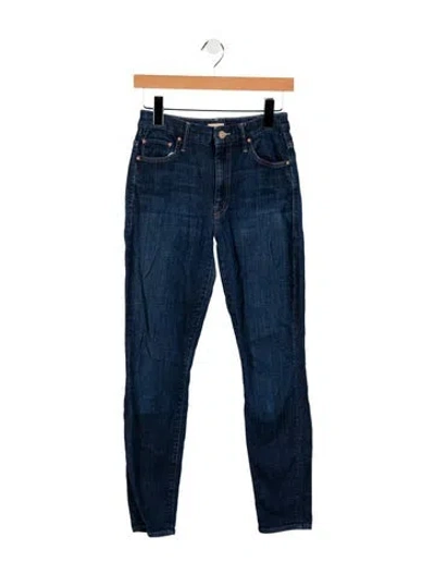 Pre-owned Mother Mid-rise Skinny Leg Jeans In Blue