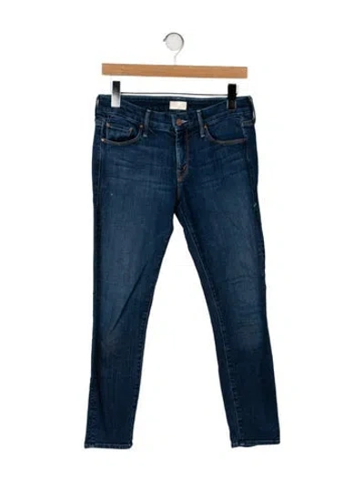 Pre-owned Mother Mid-rise Skinny Leg Jeans In Blue