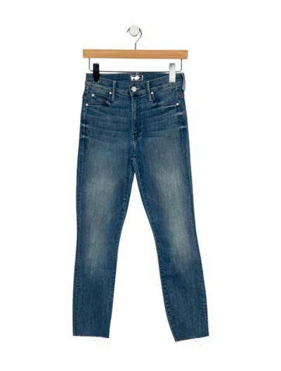 Pre-owned Mother Mid-rise Skinny Leg Jeans In Blue