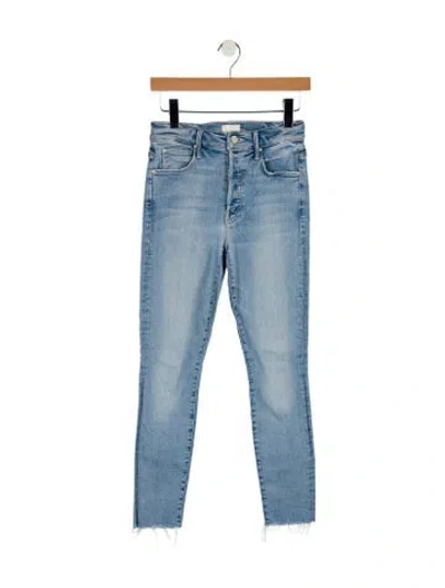Pre-owned Mother Mid-rise Skinny Leg Jeans In Blue