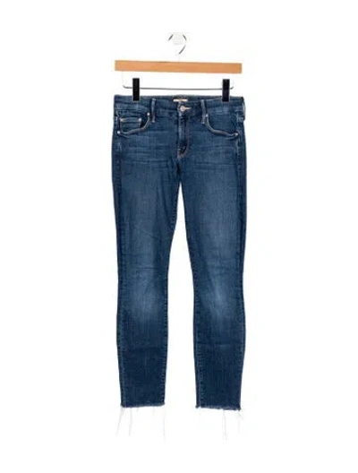 Pre-owned Mother Mid-rise Skinny Leg Jeans In Blue