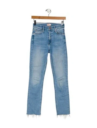 Pre-owned Mother Mid-rise Skinny Leg Jeans In Blue