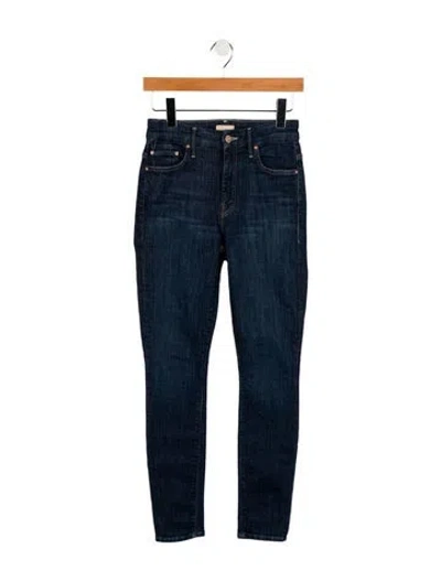 Pre-owned Mother Mid-rise Skinny Leg Jeans In Blue