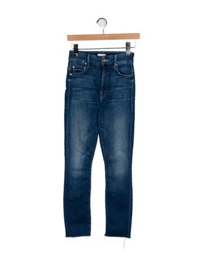 Pre-owned Mother Mid-rise Skinny Leg Jeans In Blue