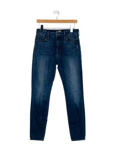 Pre-owned Mother Mid-rise Skinny Leg Jeans In Blue