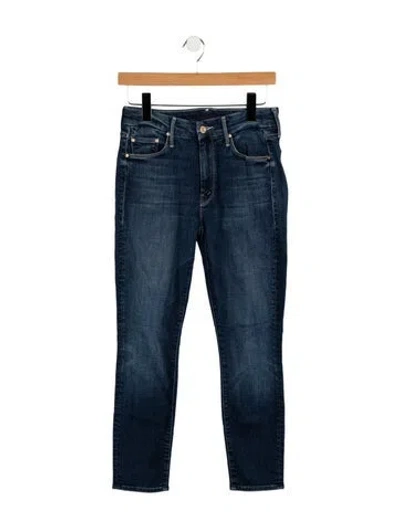 Pre-owned Mother Mid-rise Skinny Leg Jeans In Blue