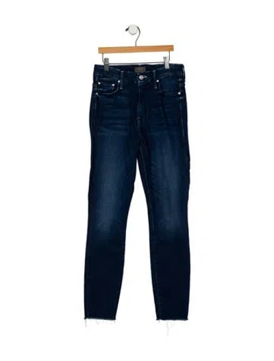 Pre-owned Mother Mid-rise Skinny Leg Jeans In Blue