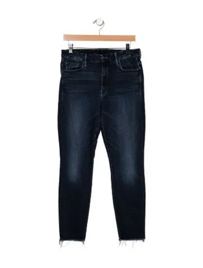 Pre-owned Mother Mid-rise Skinny Leg Jeans In Blue