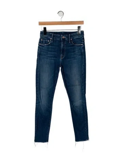 Pre-owned Mother Mid-rise Skinny Leg Jeans In Blue