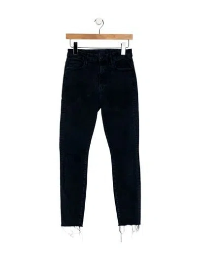 Pre-owned Mother Mid-rise Skinny Leg Jeans In Blue