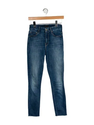 Pre-owned Mother Mid-rise Skinny Leg Jeans In Blue