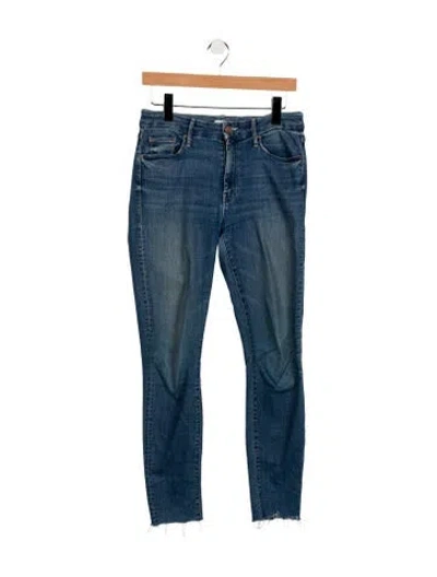 Pre-owned Mother Mid-rise Skinny Leg Jeans In Blue
