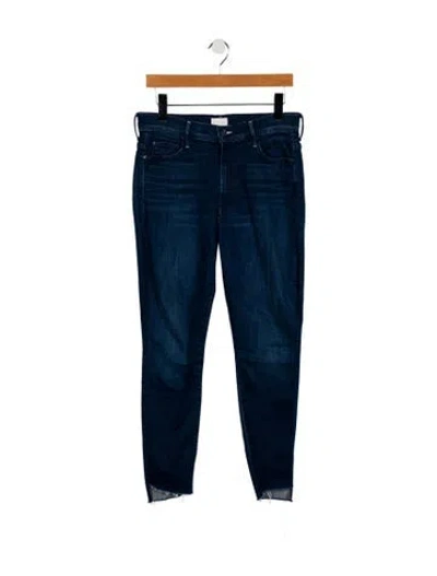Pre-owned Mother Mid-rise Skinny Leg Jeans In Blue