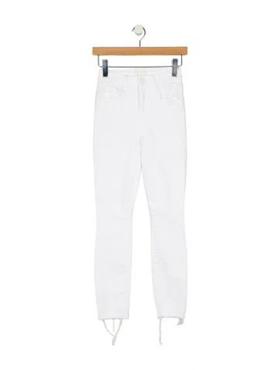 Pre-owned Mother Mid-rise Skinny Leg Jeans In Blue