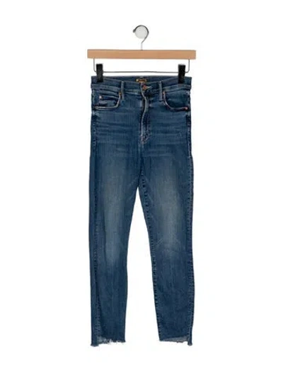 Pre-owned Mother Mid-rise Skinny Leg Jeans In Blue