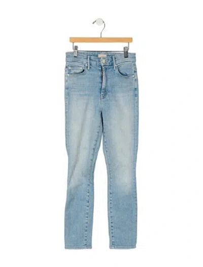Pre-owned Mother Mid-rise Skinny Leg Jeans In Blue